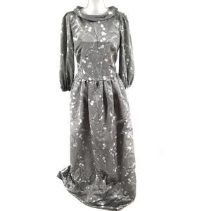 Roberta Scarpa Italy Grey Satin Gown Sz 6 NWT $550